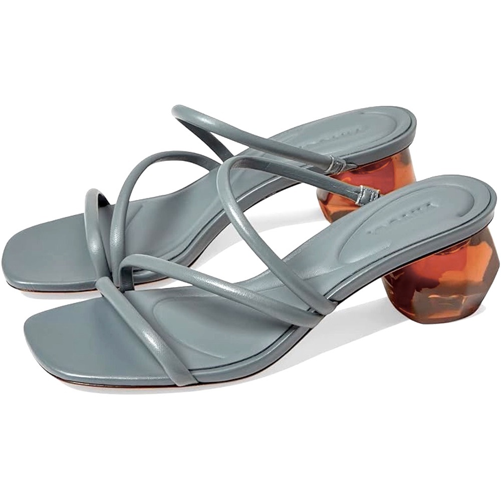 VINCE Pedra Strappy Heels Butter-soft Leather Seafoarm size 8.5